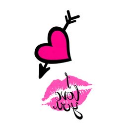 I Love you Kiss Waterproof Temporary Tattoo Stickers Tatouage Heart Fake Tatoo Sticker tattoo on body Henna Tatoo Men