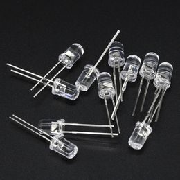 100pcs lot Transparent Round 5mm super bright water clear Green Red white Yellow Blue Light LED bulbs emitting diode F5189k