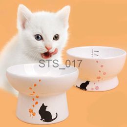 Dog Bowls Feeders Other Pet Supplies Cute Pet Feeder Bowl Cartoon Shape Highfoot Single Mouth Skidproof Ceramic Dog Cat Food and Drinking Bowl Dog Food Container x071