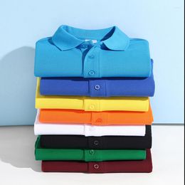 Men's Polos Spring And Autumn Cotton Long Sleeve Polo Shirt With Collar Casual Lapel T-shirt Hong Kong Fashion Brand