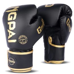 Protective Gear 8 10 12 14 OZ Adult Kick Boxing Gloves PU Karate MuayThai Guantes De Boxeo Free Fight MMA Sanda Training Equipment For Men Women HKD230718