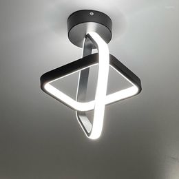 Ceiling Lights Modern LED Lamps Black White Lustre Living Room Dining Bedroom Hallway Corridor Fixture Chandeliers