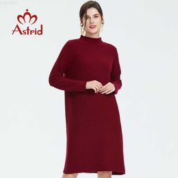 Women's Sweaters Astrid 2023 Autumn new sweater women high quality top red pullovers plus size new popular slim thin cotton women 1211938 L230718