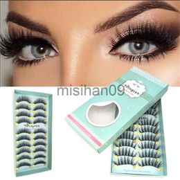 False Eyelashes DINGSEN New 10 pairs natural false eyelashes fake lashes long makeup 3d mink lashes extension eyelash mink eyelashes for beauty J230717