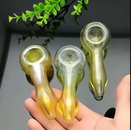 Yellow Colourful glass pipe Class Oil Burner Pipe Thick Colour Glass oil rigs glass water pipe