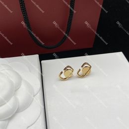 Women Hoop Earrings Letter Stud Ladies Designer Gold Earring Love Luxury Female Studs