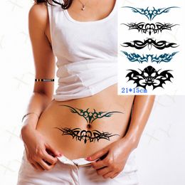 Waterproof Temporary Tattoo Sticker Skeleton Totem Wing Tatto on Leg Arm Back Tattos Sex Flash Tatoo Fake Tattoos for Women Men