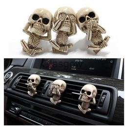 Interior Decorations 3Pcs Skull Car Interior Decoration Personalised Creative Car Accessories Lucky Accessories x0718