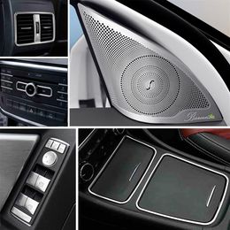 Car Styling Sticker Inner Door Audio Speaker Gearshift Panel Door Armrest Cover Trim for Mercedes Benz A Class W176 GLA X156 Acces256B