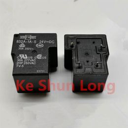 lot 5 pieces lot SONG CHUAN 832A-1A-S-24VDC 832A-1A-S-24V 832A-1A-S-DC24V 4PINS 30A Power Relays original New214E