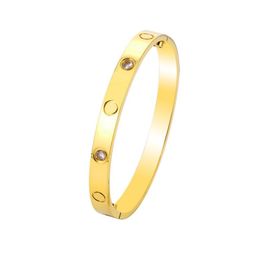 Love Bracelet Bangles Women Men 4CZ Titanium Steel Screw Screwdriver Bracelets Gold Silver Rose Nail Bracelet Jewellery with velvet 307G