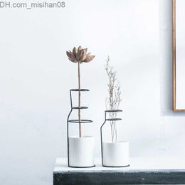 Vases Nordic Decoration Home Art Design Pottery Ceramics Vase Scandinavian Minimalist Style Home Decoration Accessories Modern 220210 Z230719