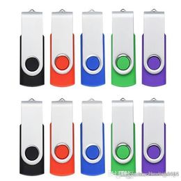 HK Bulk 10PCS LOT Metal Rotating USB 2 0 Flash Drive Pen Drive Thumb Memory Stick 64M 128M 256M 512M 1G 2G 4G 8G 16G 32G for PC La245f