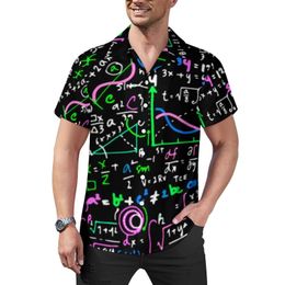 Mens Casual Shirts Hawaiian Math Linear Blouses Man Mathematics Education Short Sleeve Customised Novelty Oversize Beach Body Shirt Gift 230718