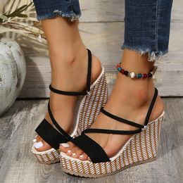 Wedge Platform Sandals Woman Shoes Fashion Elegant Ladies Slippers Summer Women Sandalias Peep Toe High Heels Female Sli