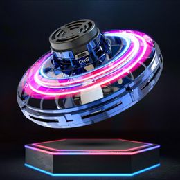 FlyNova UFO Fidget Spinner Toy Kids Portable Flying Rotating Shinning LED Lights Release Xmas Flying Toy Gift DropZZ