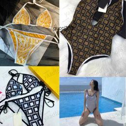 luxury water fendyly sexy swimsuit ff swimsuit high-end Summer letter design beach women's one-piece designer separate bikini women's L2JQ Swimwear