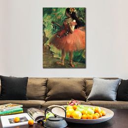 Beautiful Dancer Canvas Art Dance Rose 1878 Edgar Degas Painting Artwork Handmade Hotel Room Decor