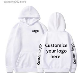 Men's Hoodies Sweatshirts Custom Hoodie Diy Text Couple Friends Family Image Print Men Clothing Customize Sports Leisure Sweater Style Sportsshirt T230719