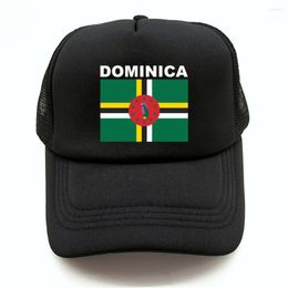 Ball Caps Dominica Trucker Cap Summer Men Cool Flag Country Hat Baseball Unisex Outdoor Mesh Net