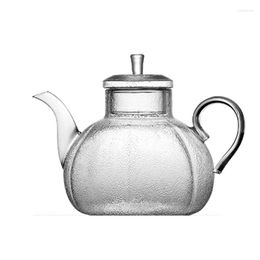 Cups Saucers Glass Cup 750ML Japanese Hammer Stripe High Temperature Resistant Teapot Fine Grain Pot Boiled Melon Porch Hold