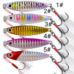 Iron plate Luya bait burst fishing shore casting double hook Luya lead fish hard bait Spanish mackerel perch bait Luya iron plate bionic bait 7 g10g15g20g25g