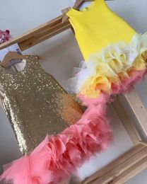 Women's Down Parkas New Summer Teenager Girl Party Dresses Pink Red Yellow Blue Purple Black Champagne TUTU Princess Dress Formal Clothes HKD230719