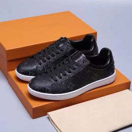 LUXEMBOURG sneakers canvas shoes Eclipse Grey men sneaker flowers debossed leather designer luxury shoe hot top quality trainer 06