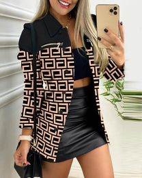 Women's Jackets For Women Jacket Fashion Leopard Printed Ruffled Long sleeved Zipper Suit Clothing Woman Blazers 230719