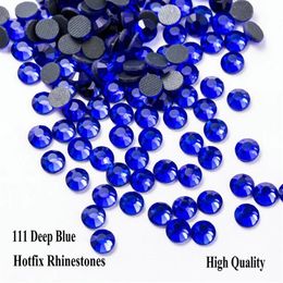 Notion SS6-SS30 Sapphire Deep Blue DMC Fix FlatBack Rhinestones Glass Strass Heat Transfer For DIY Garments338V