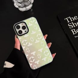 Beautiful Laser Colourful Phone Cases for iPhone 14 13 12 pro max LU 14promax 14pro 13pro 12pro 12 Designer Luxury