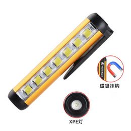 Mini LED Torch, Multifunction LED Spot Light with Side Search light, USB powered, pen size bright lamp for camping hiking