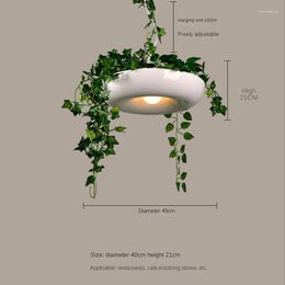 Pendant Lamps Wrought Iron Chandelier Indoor Lighting Loft Flower Pot Lamp Led Hall Aluminium Adjustable Nordic Home Decor