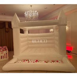 outdoor activities 3 5x3m white pink inflatable wedding bouncer house Party bouncy castle with pool for kids commercial jumper hou252f