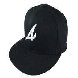 2021 Atlanta Fitted Hats Man Baseball Cap Adult Flat Peak Hip Hop Letter A Fitteds Caps Men Women Full Closed Gorra234l