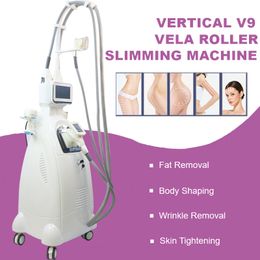 Vela Roller Vacuum Lymph Drainage Slimming Machine RF Smooth Wrinkles Tighten Lift Skin Cavitation Fat Dissolve Beauty Equipment with 4 Treatment Handles