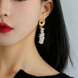 Dangle Earrings Vintage Baroque Stud For Women Crescent Moon Girls Romance Summer Elegant Eardrop