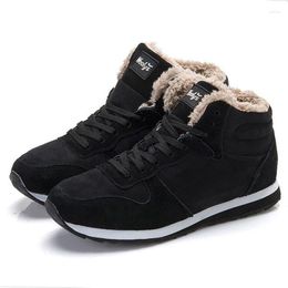 Boots 2023 Winter Men Shoes Male Sneakers Warm Fur Footwear Black Casual Mens Size 48 Fleece Thickened Outdoor