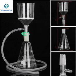 High quality 500ml glass suction Philtre kit 250ml Buchner funnel 500ml Litre conical flask laboratory bottle school laboratory sup202E