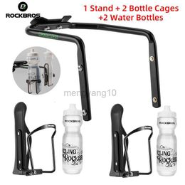 Water Bottles Cages ROCKBROS Bicycle Water Bottle Cage Aluminium Alloy Cycling Water Cup Holder MTB Road Kettle Bottle Holder Stand Accessories HKD230719