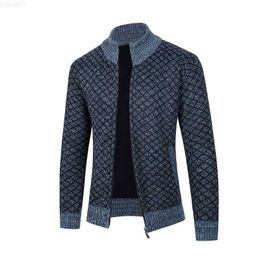 Men's Sweaters 2023 Autumn/Winter men's sweater Fashion knit cardigan men's high quality sweater Korean casual jacket men's zipper sweater8160 L230719