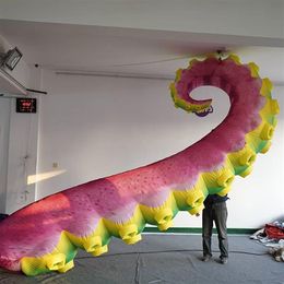 4m Length Ground Inflatable Balloon Octopus Tentacles With Blower and LED Strip for Outdoor City Parade Decoration334c