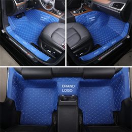 Custom Fit Car Accessories Car Mat Waterproof PU Leather ECO friendly Material For Vast of vehicle Full Set Carpet With Logo Desig256r