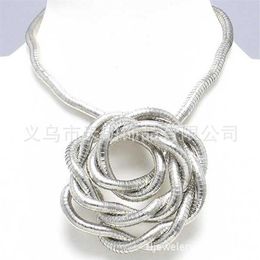 Silver bendy snake necklace diameter 5mm length 90cm35 316Q