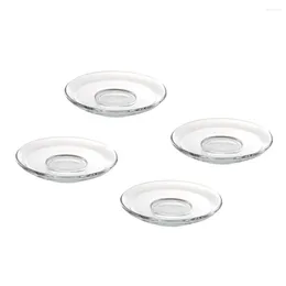 Cups Saucers Mustard Greens Snack Storage Dish Dishes Round Glass Plates Decorative Coffee