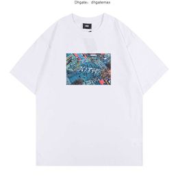 Men's T-Shirts INS Meichao KITH Street Image Printing Round Neck Short Sleeve Men's and Women's Casual Large T-shirt Cotton Pullover