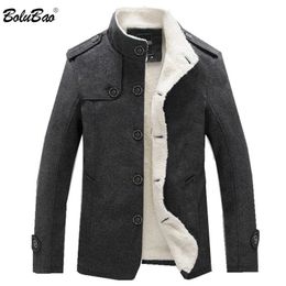 Men's Wool Blends BOLUBAO Brand Men Wool Blend Coats 2020 Winter Fashion Men's Solid Color High Quality Coat Clothing Thick Warm Overcoat HKD230718