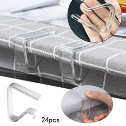 Table Cloth 24 Pieces Transparent Clear Tablecloth Clips Plastic Storage Containers For Under Bed Wheels