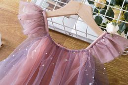 Girl's Dresses Party Princess Girl Dress Baby Sequin Fairy Gradient Mesh Summer Clothes Kids Birthday Outfits Flower Girls Dresses for Wedding R230719