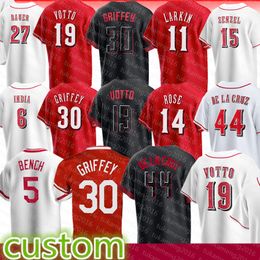 Cincinnati Joey Votto Elly De La Cruz Baseball Jersey Jonathan India Barry Larkin Pete Rose Joe Morgan Ken Griffey Jr Aristides Aquino TJ Friedl Kyle Farmer Red